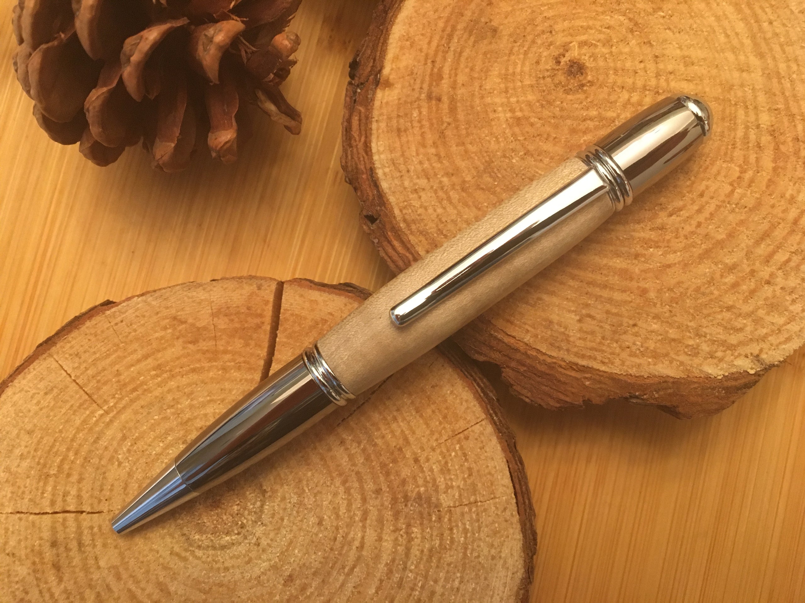 Handmade Coffee Tree Cigar Ballpoint Pen with Chrome outlet Plating